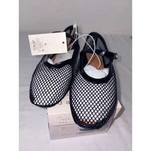 A New Day Issa Black Mesh Mary Jane Ballet Flats Memory Foam Womens 6.5 NEW